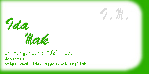 ida mak business card